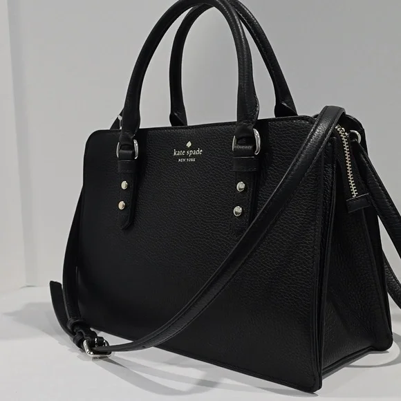 NWT ✅ KATE SPADE Mulberry Street Lise Leather Satchel BLACK KI115 ✨ NWT - Picture 11 of 16